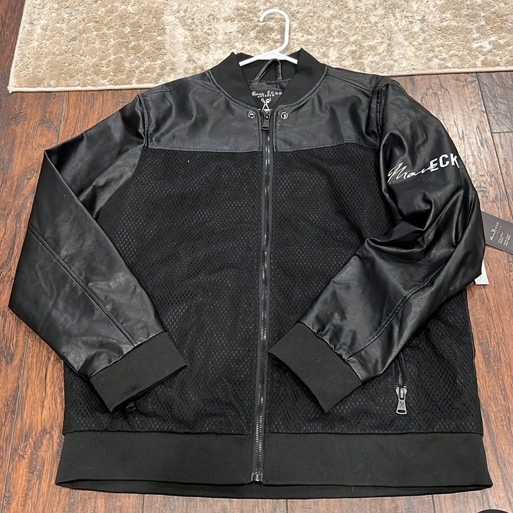 Marc Ecko Cut & Sew zip up Jacket size XL black new with tags